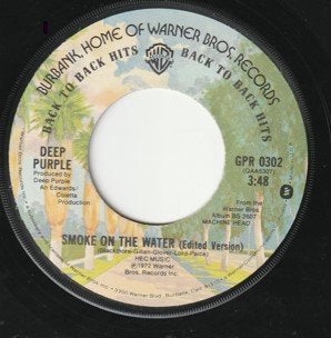 Deep Purple Smoke On The Water/ Edited studio & Live 7'', Ophalen, Gebruikt, Pop