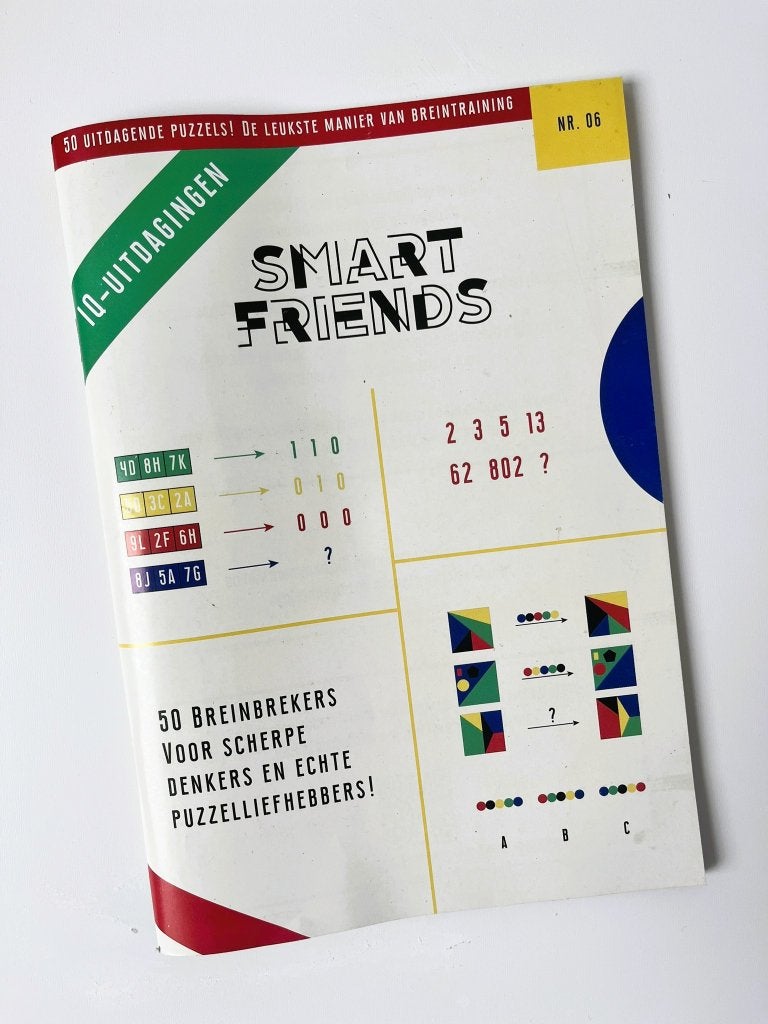Puzzelboekje Smart Friends IQ uitdagingen nr. 6, Hobby en Vrije tijd, Denksport en Puzzels, Ophalen of Verzenden, Minder dan 500 stukjes