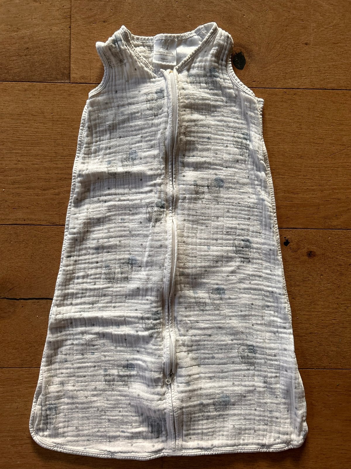 Aden + Anais Slaapzak Medium (6-12 maanden), Gebruikt, Ademend, Slaapzak, Wit