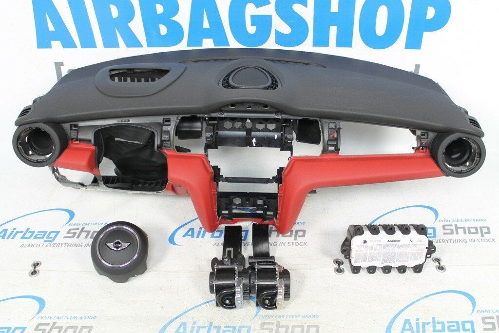 Airbag set Dashboard zwart/rood Mini Cooper F55 F56 F57, Gebruikt, Ophalen of Verzenden