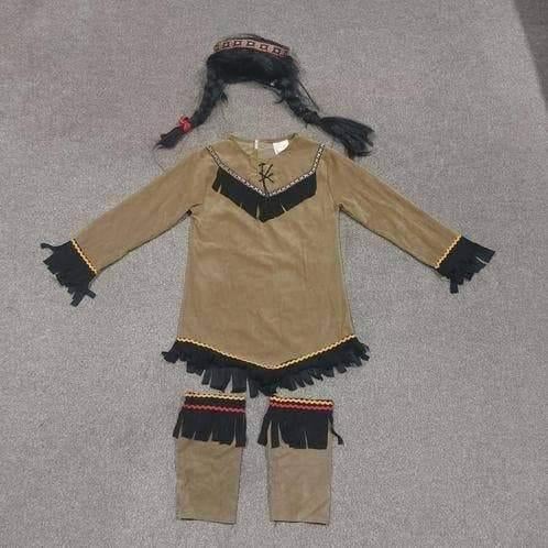 Bruine indianen kostuum, Maat 7-9, Kinderen en Baby's, Carnavalskleding en Verkleedspullen, Ophalen of Verzenden, Zo goed als nieuw