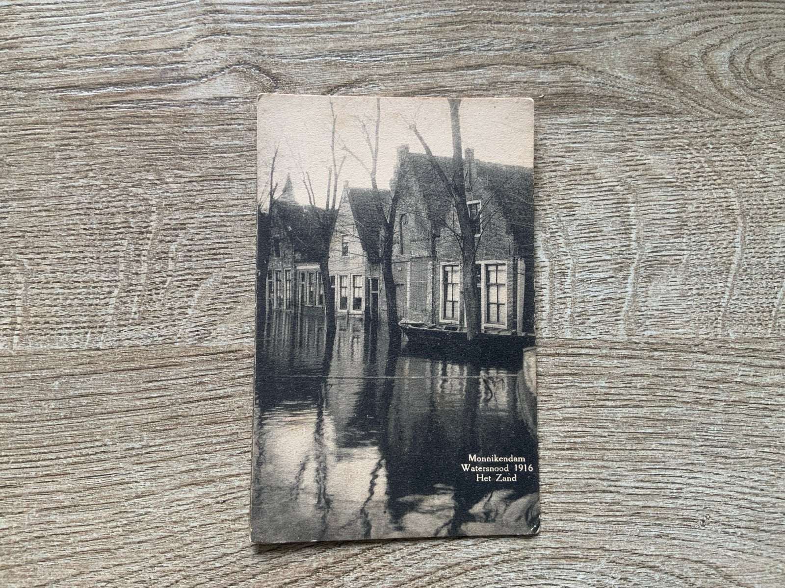 Monnickendam Watersnood 1916 Het Zand -, Ophalen of Verzenden, Voor 1920, Gelopen, Noord-Holland