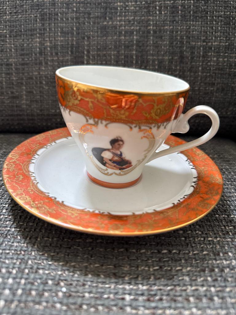 Vintage Vohenstrauss Johann Seltmann Bavaria kop en schotel, Verzamelen, Ophalen of Verzenden, Zo goed als nieuw, Servies