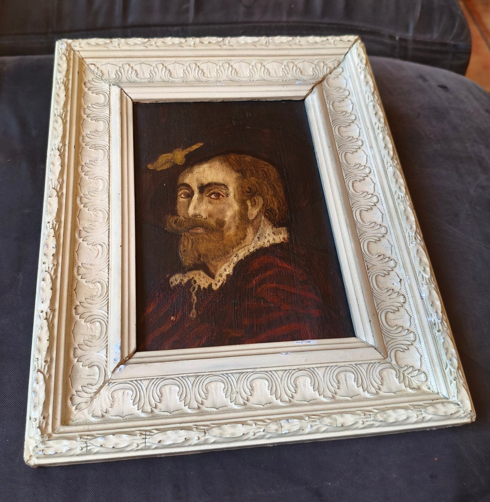 Peter Paul Rubens olieverf portret op paneel.Met lijst., Antiek en Kunst, Kunst | Schilderijen | Klassiek, Ophalen of Verzenden