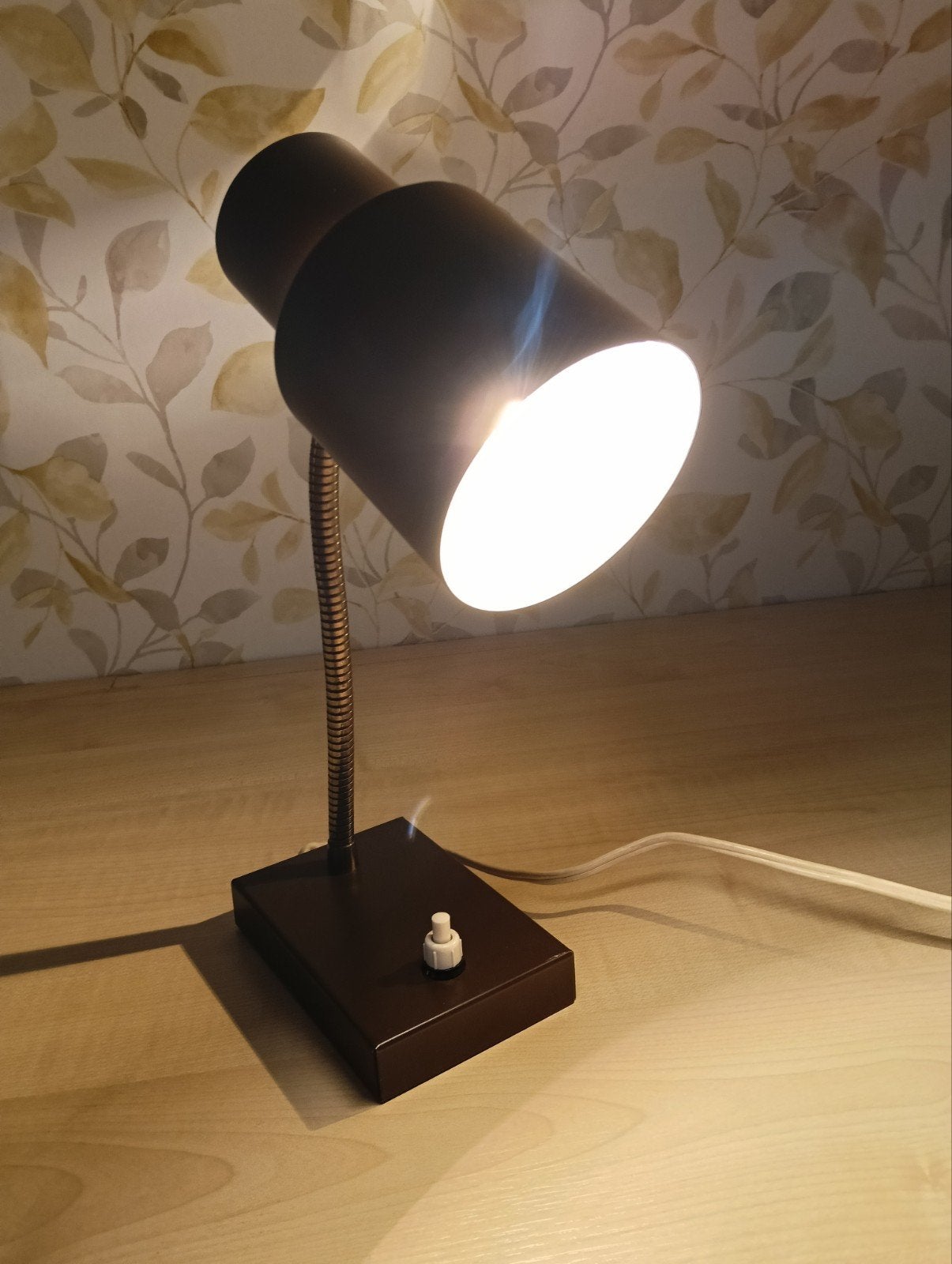 Vintage Bureaulamp met Flexibele Arm, Bureaulamp, Gebruikt, Vintage, Met schakelaar