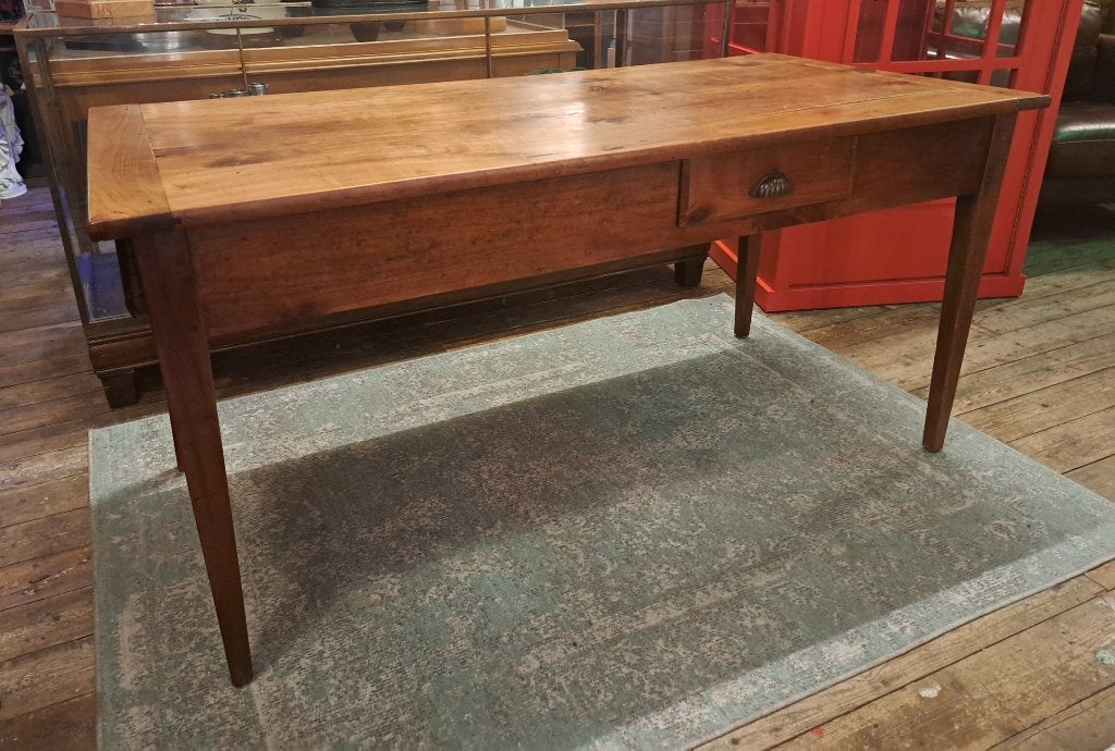 Super mooie echte antieke Franse tafel met 2 lades 163 cm, Antiek en Kunst, Antiek | Meubels | Tafels, Ophalen