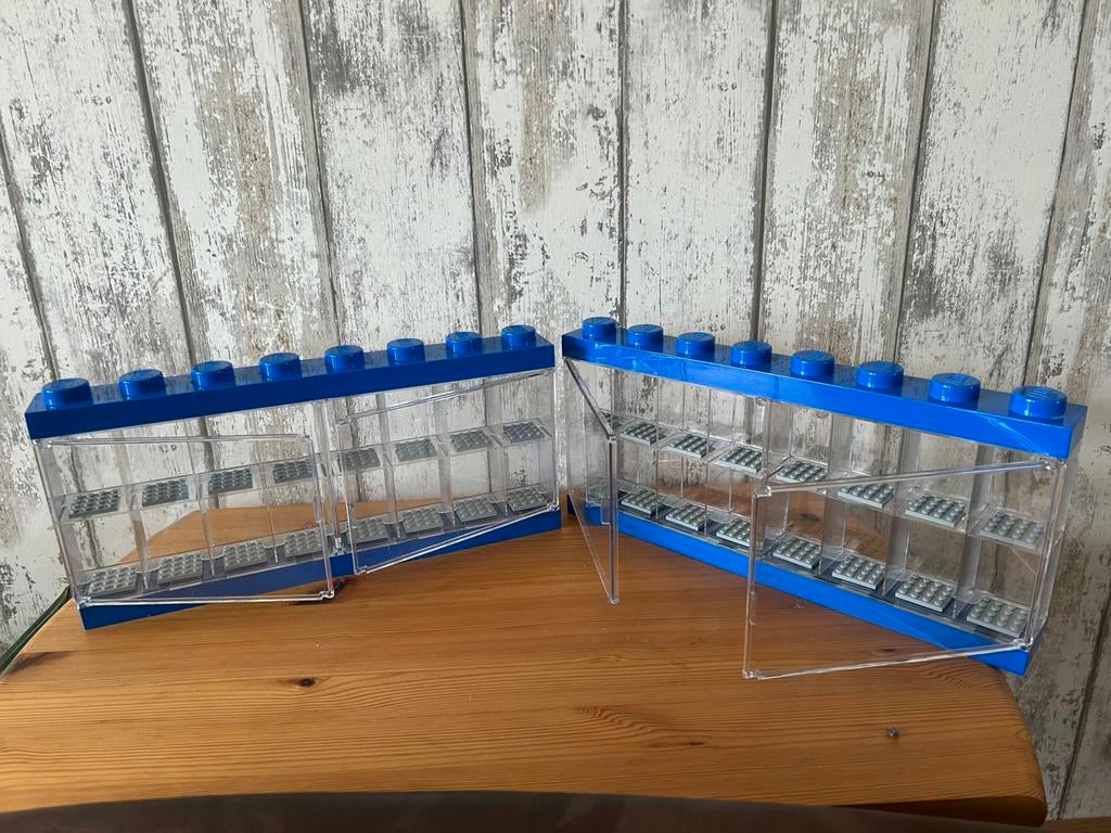 2 Vitrinekastjes voor Lego Mini poppetjes., Kinderen en Baby's, Speelgoed | Duplo en Lego, Ophalen, Zo goed als nieuw
