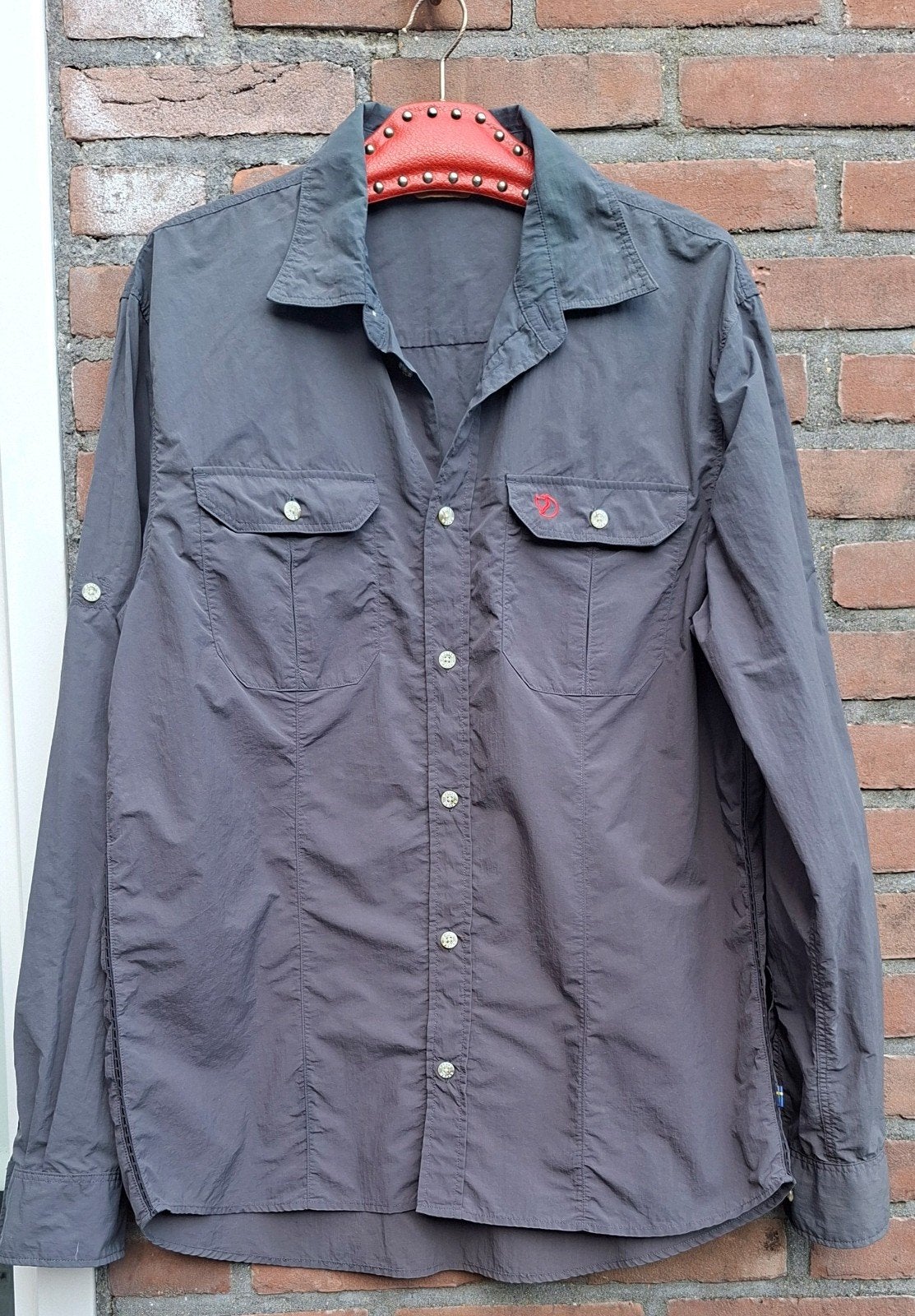 Fjällräven Thistle overhemd , grijs mt XL, Ophalen of Verzenden, Zo goed als nieuw, Grijs, Halswijdte 43/44 (XL)