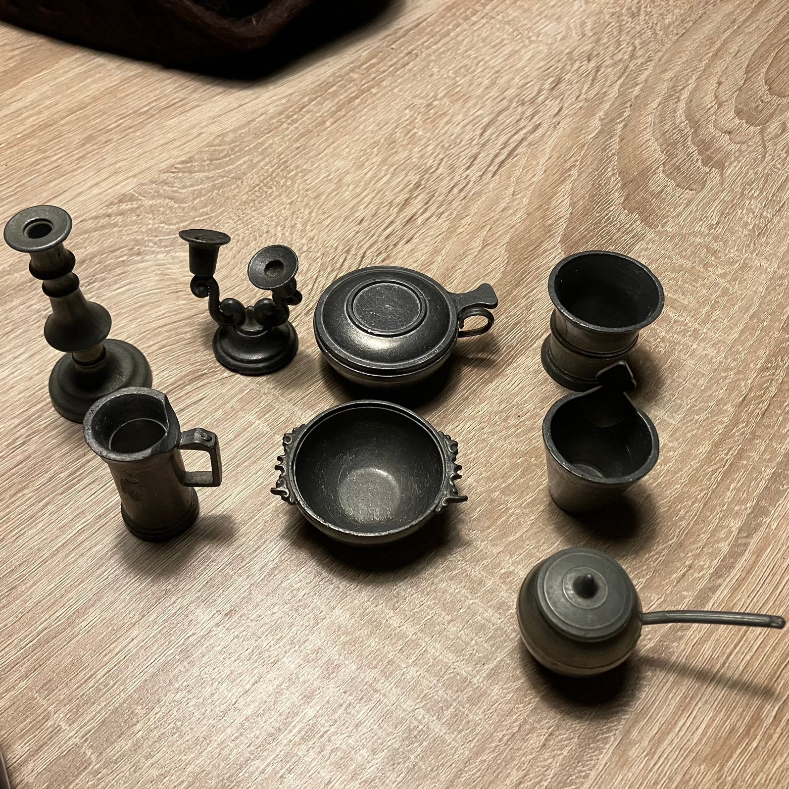 Miniatuur/ poppenhuis tinnenset, Ophalen of Verzenden