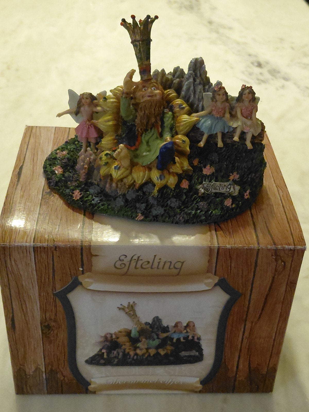 Efteling Luville Oberon met elfjes, Ophalen of Verzenden, Zo goed als nieuw, Beeldje of Poppetje