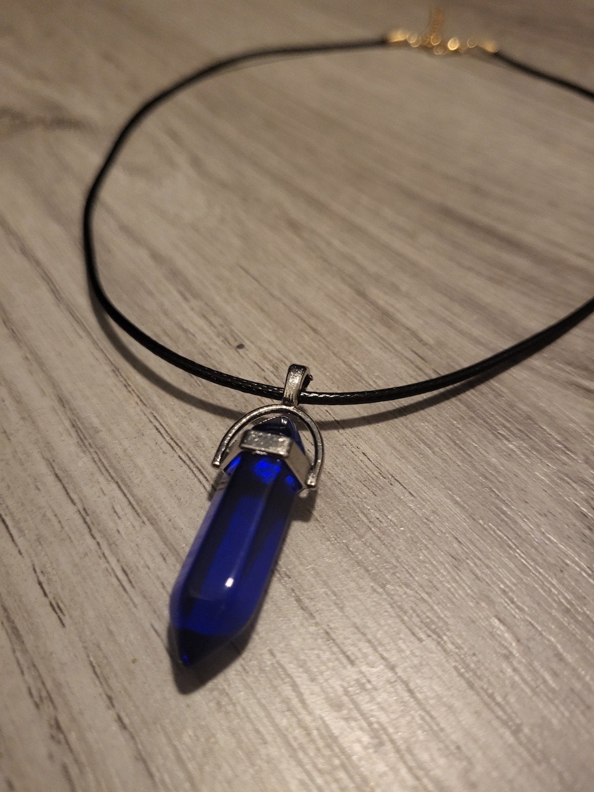 Nieuwe Blauwe Kristallen Hanger Ketting, Overige materialen, Blauw, Nieuw, Ophalen of Verzenden