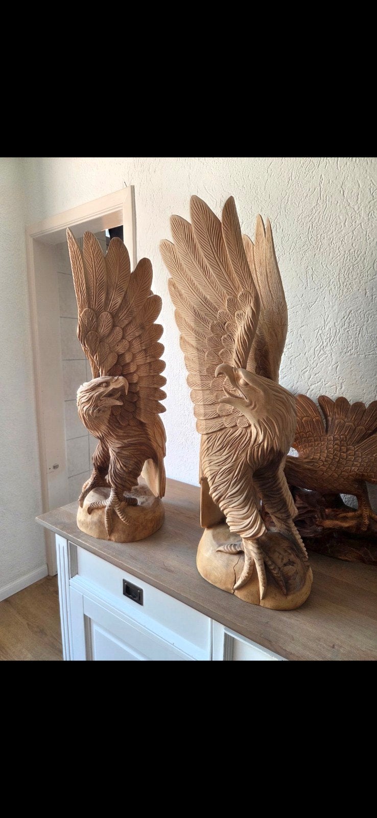 Prachtige handgesneden houten adelaar sculpturen, Ophalen