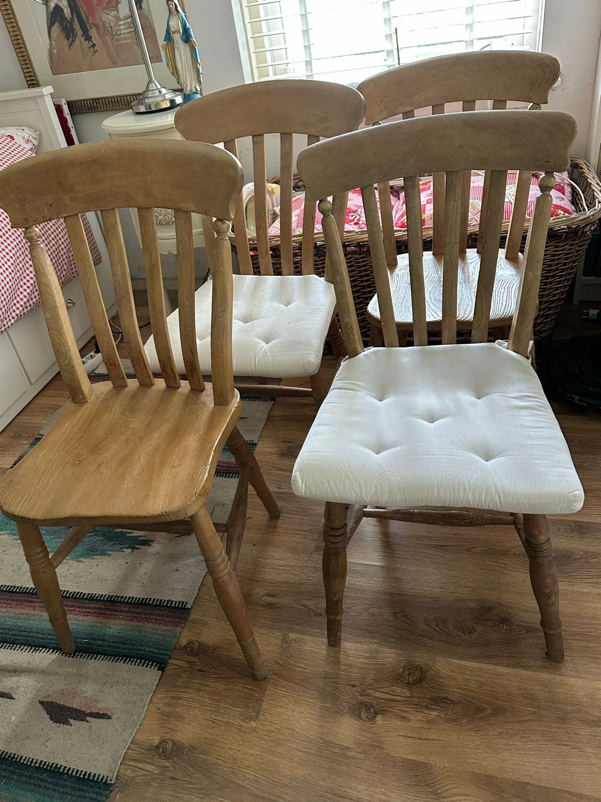 Vier klassieke Windsor eetkamerstoelen, Ophalen