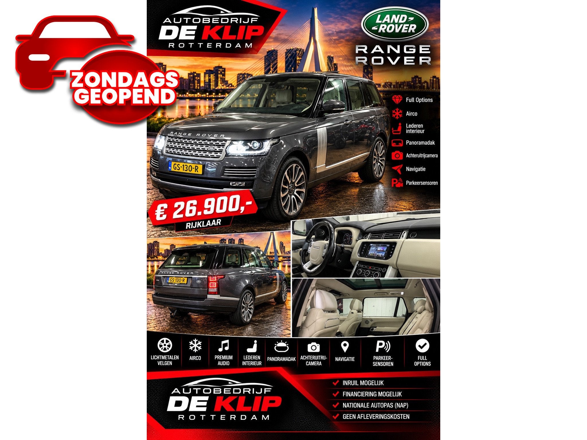 Land Rover Range Rover 3.0 TDV6 Autobiography|1e eigenaar|NL, Auto's, Automaat, Dealer onderhouden, Gebruikt, 2993 cc