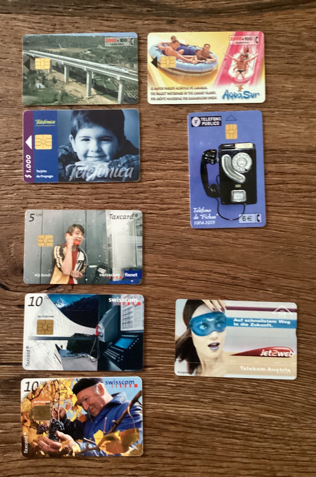 8 telefoonkaarten Europa, Ophalen of Verzenden, Buitenland