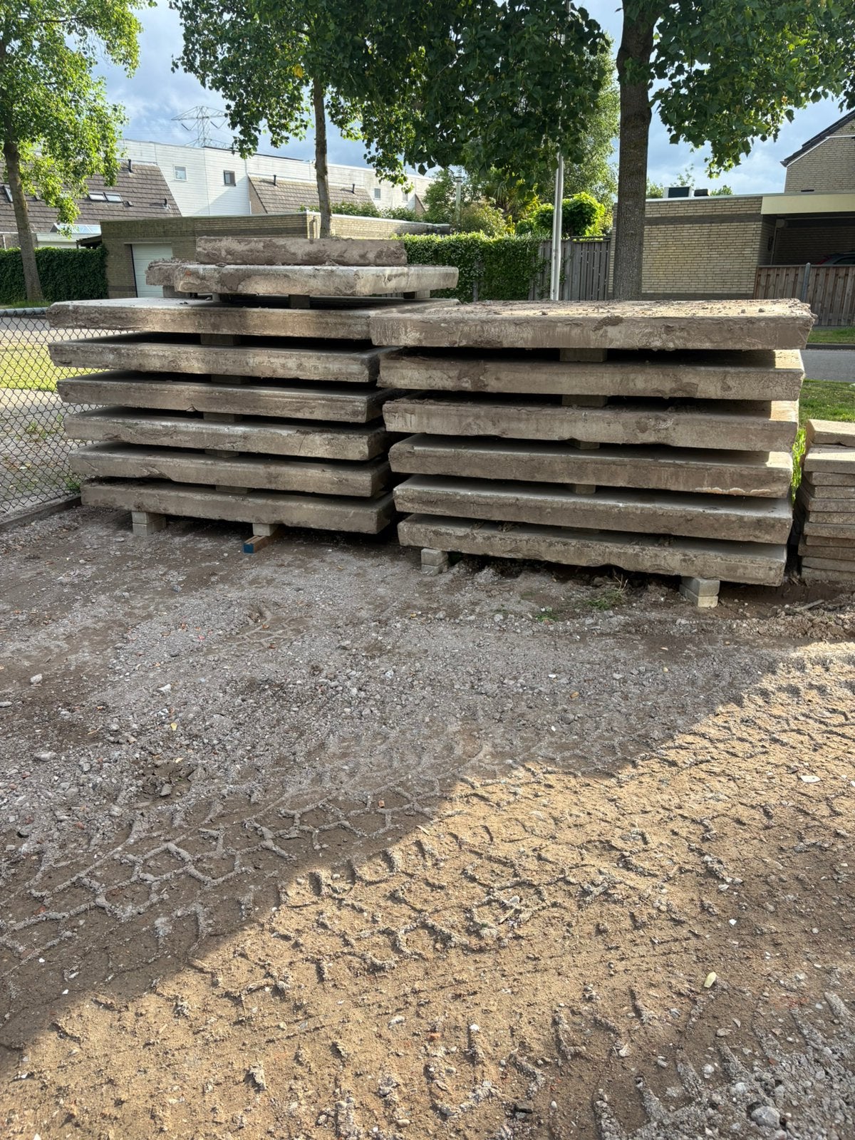 Betonplaten / Stelconplaten -  200 x 200 x 14, Tuin en Terras, Tegels en Klinkers, Ophalen, Gebruikt, Overige typen, 10 m² of meer