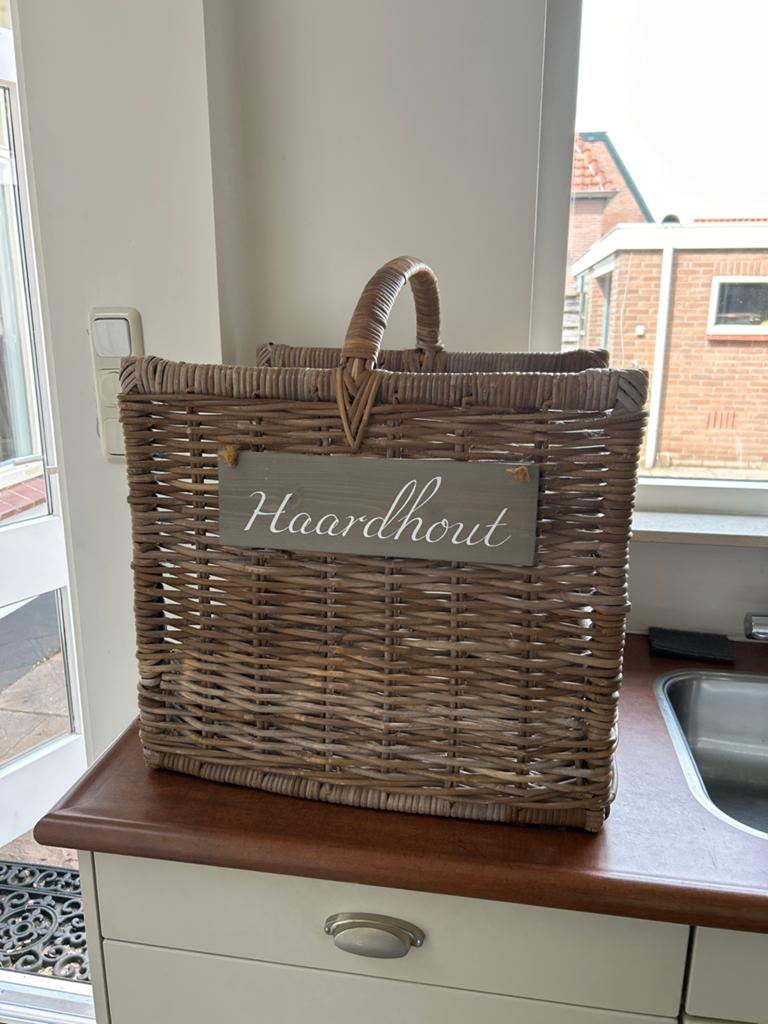 Decoratieve Haardhout Mand, Ophalen of Verzenden