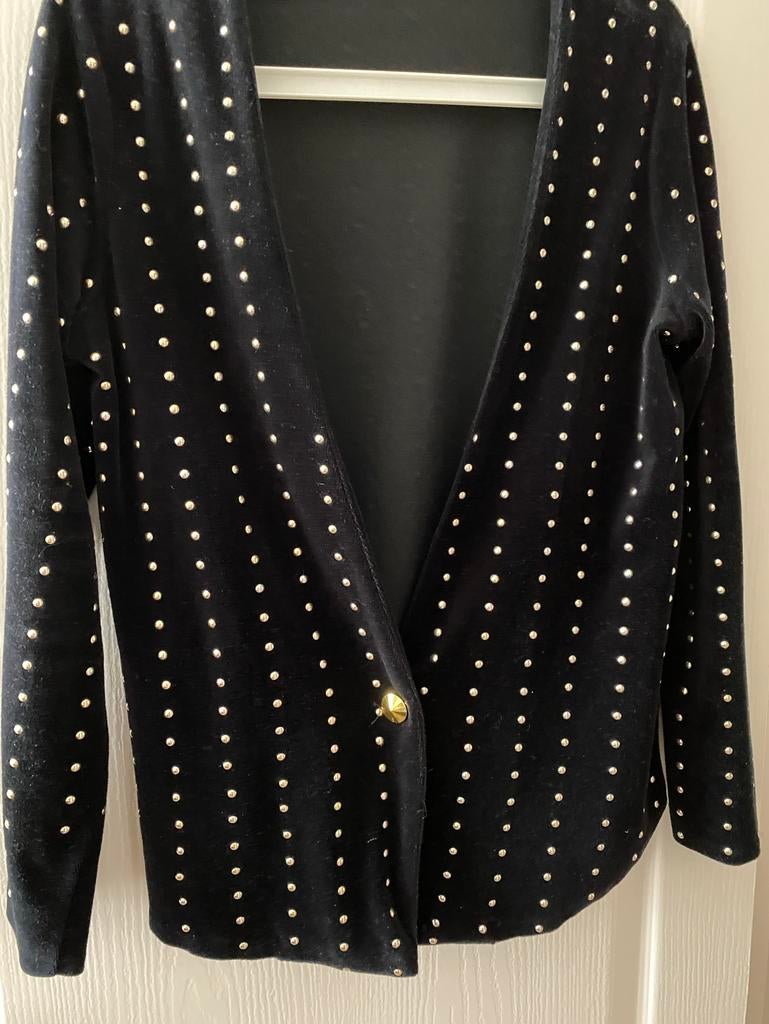 Zwarte vest met studs Zara mt M, Ophalen of Verzenden, Zo goed als nieuw, Zwart