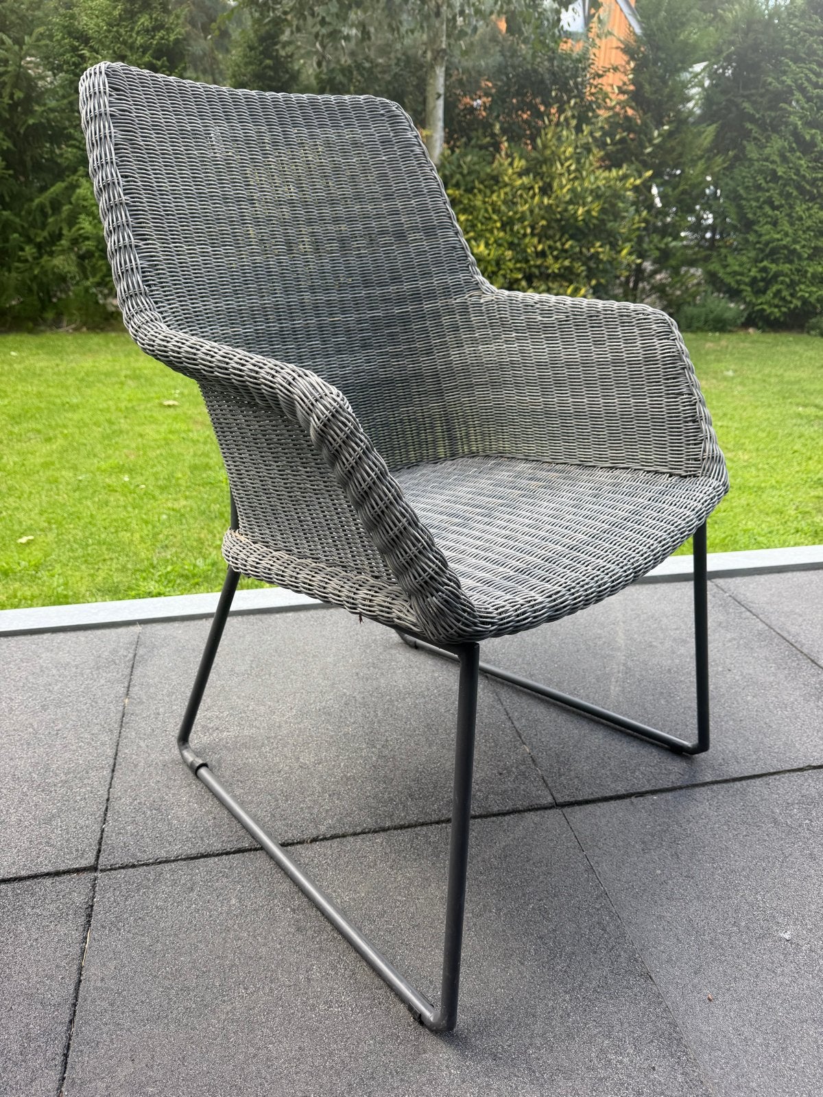 8 x Luxe Wicker Tuinstoel - 4 Seasons Outdoor incl kussen, Ophalen, Zo goed als nieuw, Wicker