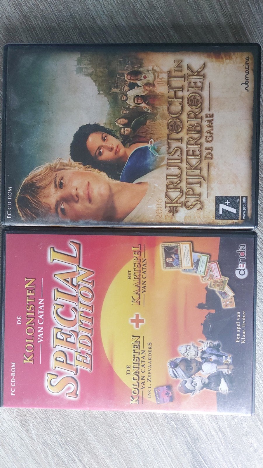 PC CD-ROM: Kruistocht in Spijkerbroek & Kolonisten van Catan, Avontuur en Actie, Gebruikt, 1 speler, Ophalen of Verzenden