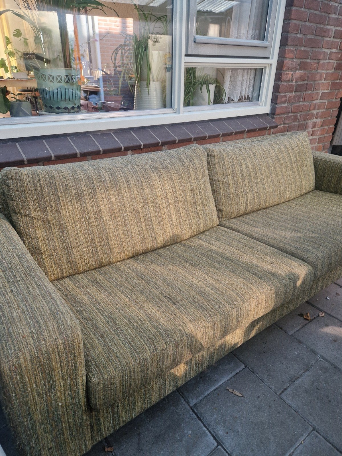 Comfortabele 3-zits bank - 224 cm breed, Ophalen, Gebruikt, Driepersoons, 75 tot 100 cm