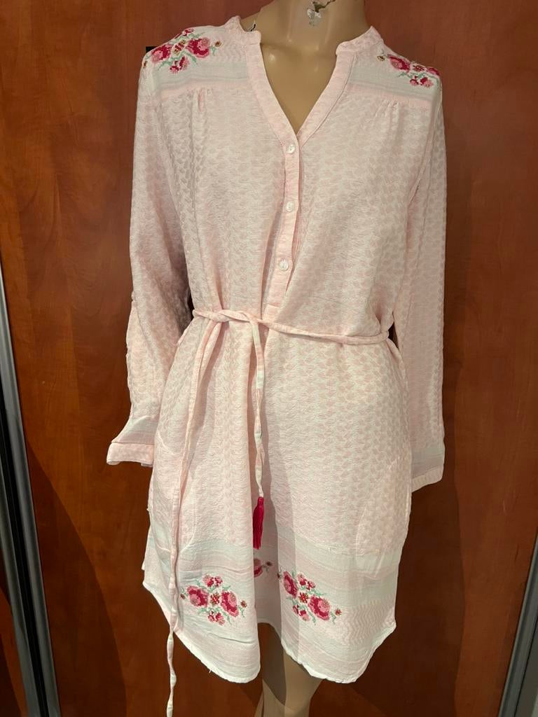 Place du Soleil jurk maat m origineel zgan roze, Kleding | Dames, Maat 38/40 (M), Ophalen of Verzenden, Zo goed als nieuw, Knielengte
