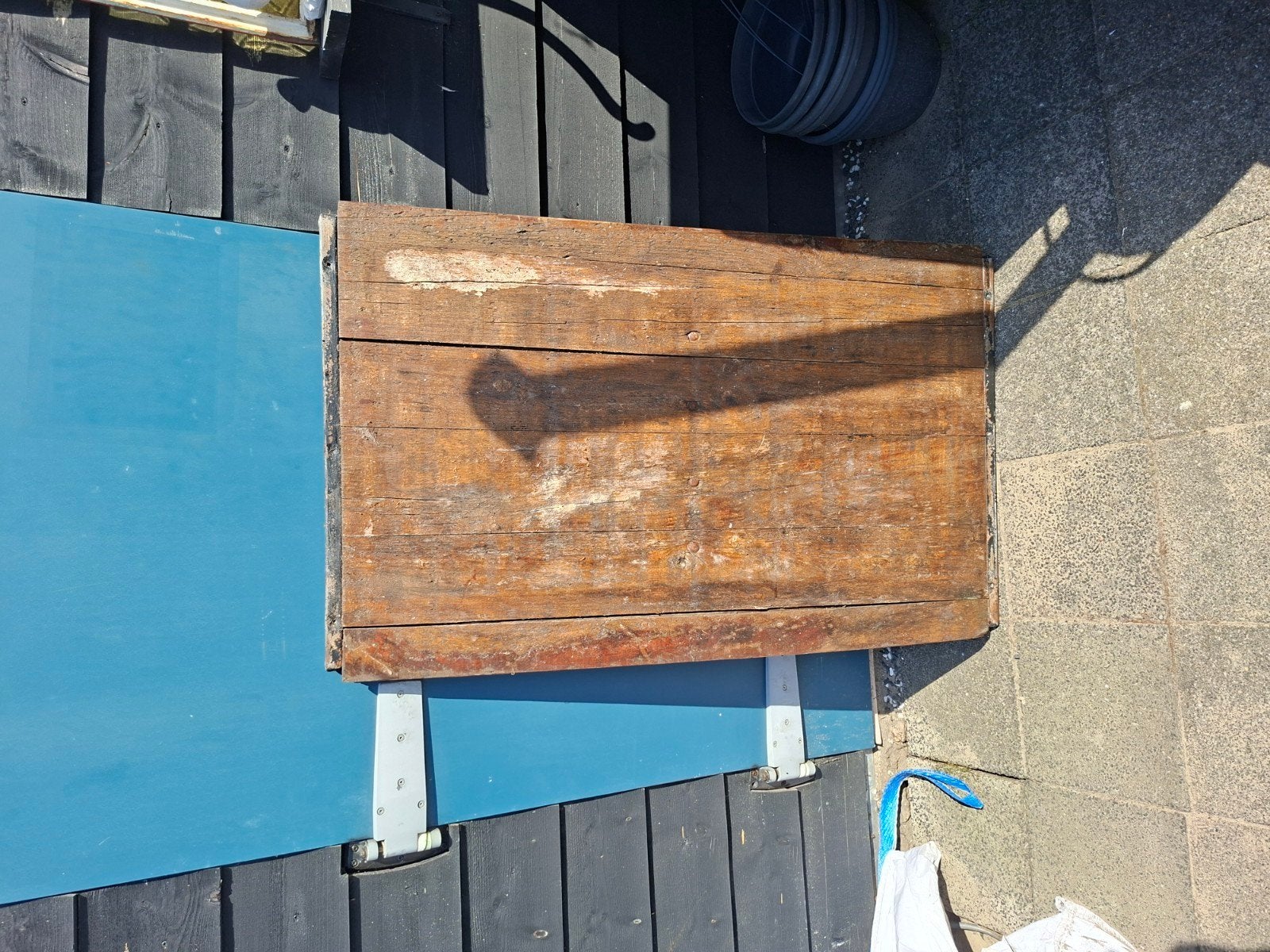 Houten steenschotten 5 stuks, Tuin en Terras, Ophalen, Gebruikt