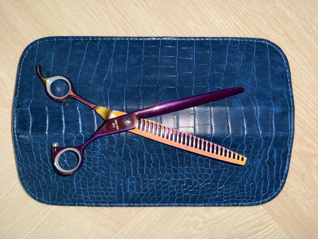 OKDV titanium Effileerschaar 26 tands, afwerkschaar,was €132, Ophalen of Verzenden, Nieuw