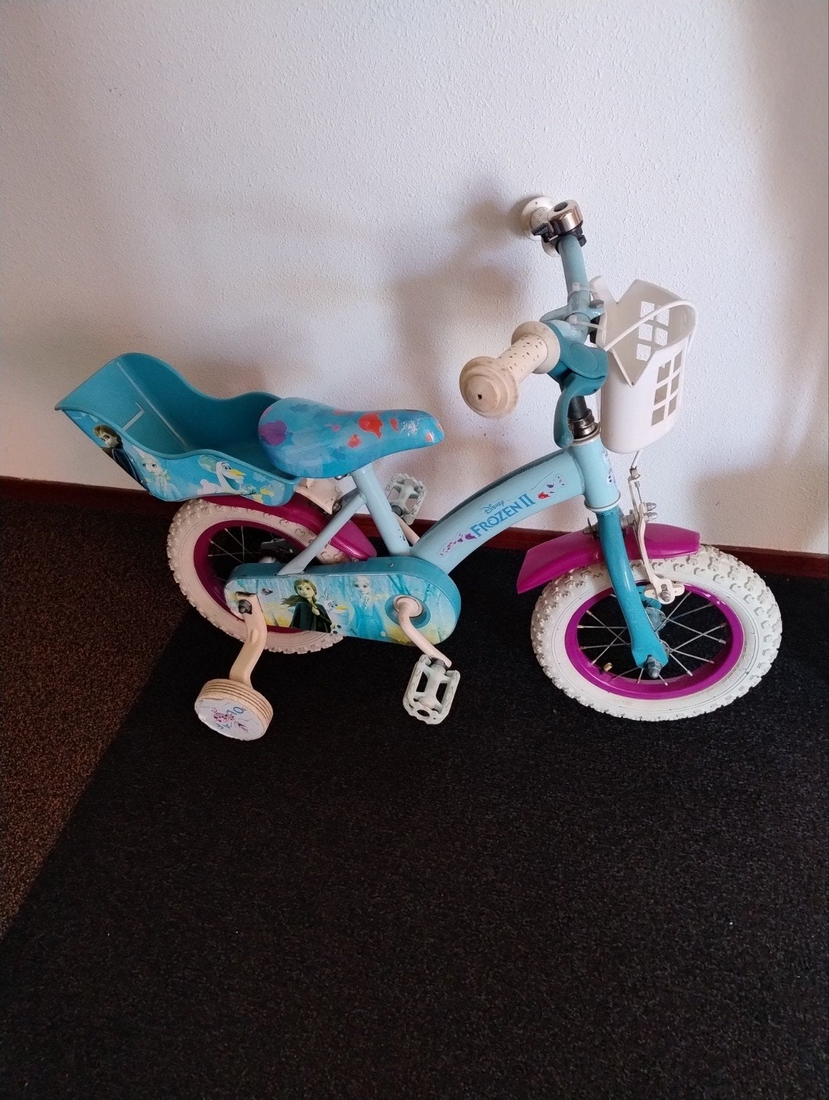 Disney Frozen 2 kinderfiets 12,5 inch met zijwieltjes, Fietsen en Brommers, Zijwieltjes, Gebruikt, Ophalen of Verzenden, Minder dan 16 inch