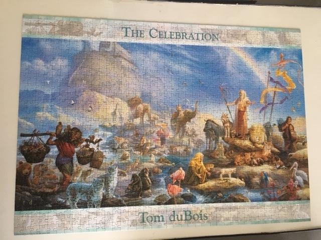 Puzzel 1000 stukjes: Tom duBois: The Celebration, Hobby en Vrije tijd, Ophalen of Verzenden, 500 t/m 1500 stukjes, Zo goed als nieuw