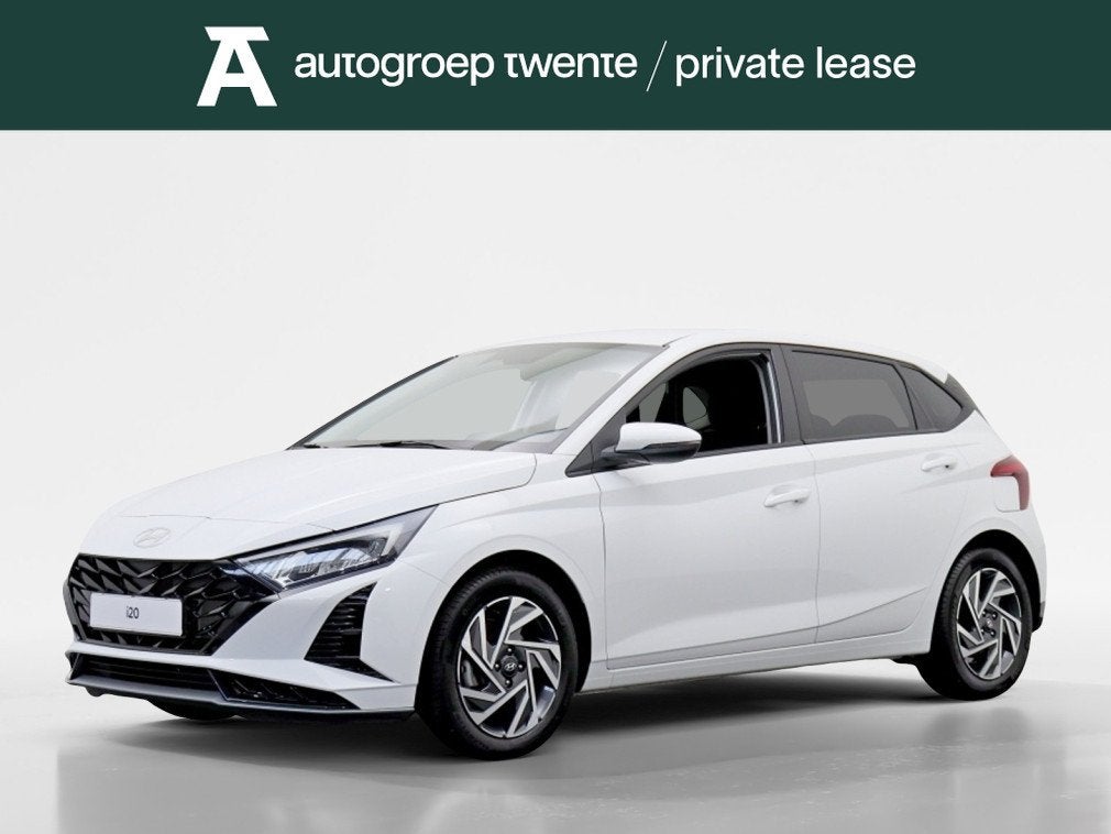 Hyundai i20 1.0 T-GDI Comfort Automaat | Private lease 469 p, Auto's, Hyundai, Gebruikt, Zwart, Wit, Bedrijf