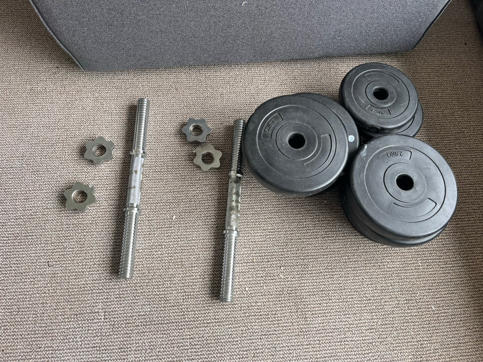Dumbell Gewichten, totaal: 27 kg of 2x 16,5 kg, Ophalen of Verzenden, Zo goed als nieuw, Dumbbell
