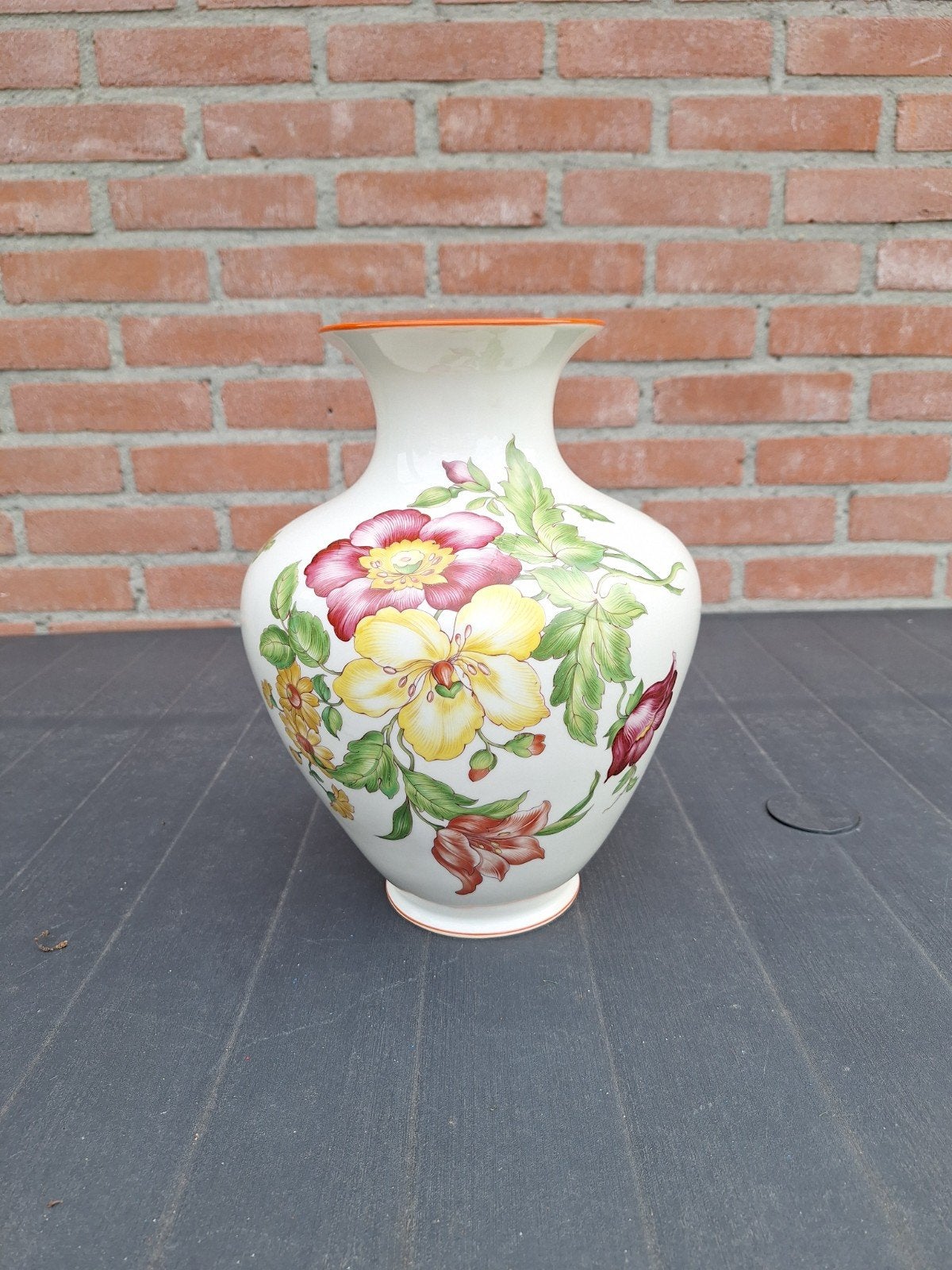 Rosenthal Vaas Selb Duitsland Jaren '40 - Bloemmotief, Ophalen of Verzenden