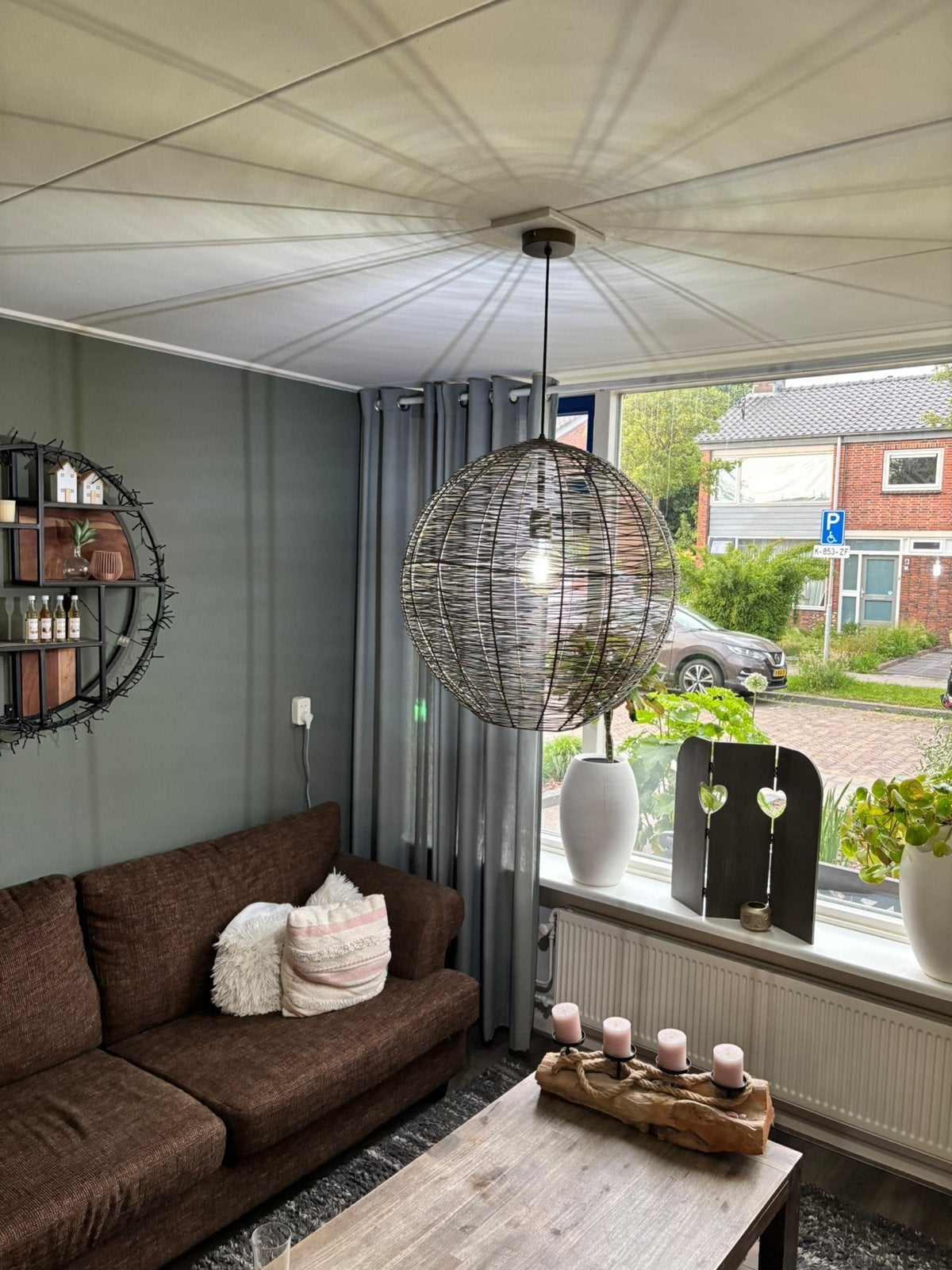 Nieuw Hanglamp Nathan antiek messing Ø45cm - 1304 Design, Ophalen of Verzenden, Nieuw, Metaal, Minder dan 50 cm