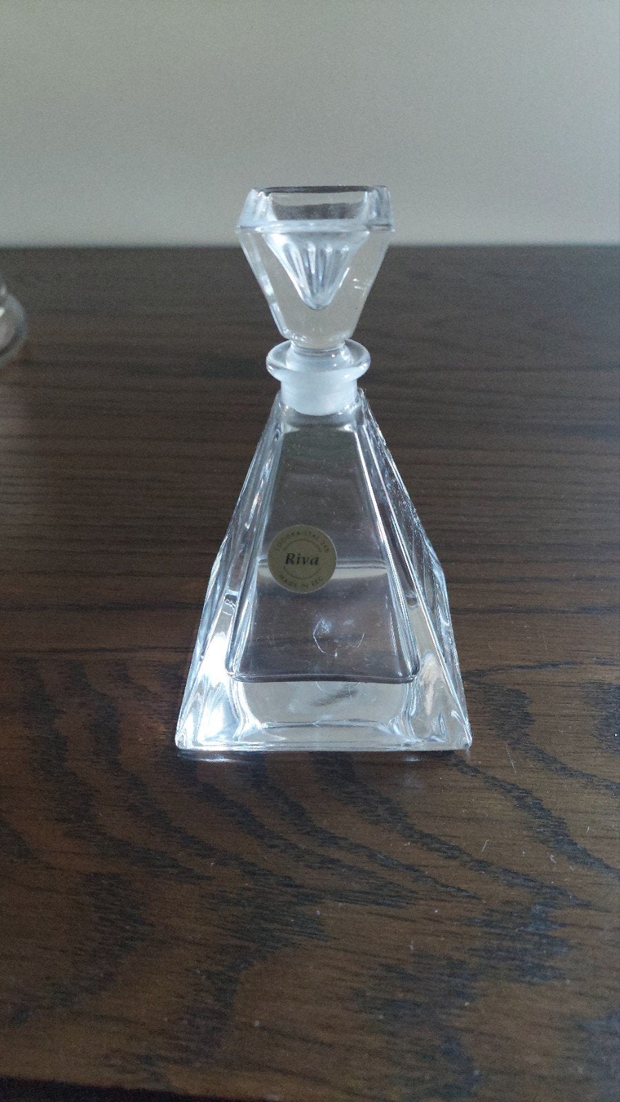 Vintage Riva glazen parfumflesje met dop, Antiek en Kunst, Ophalen of Verzenden