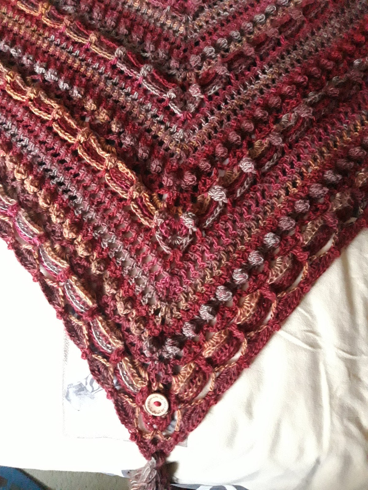 Gehaakte omslagdoek, Ophalen, Zo goed als nieuw, Maat 46/48 (XL) of groter, Sjaal