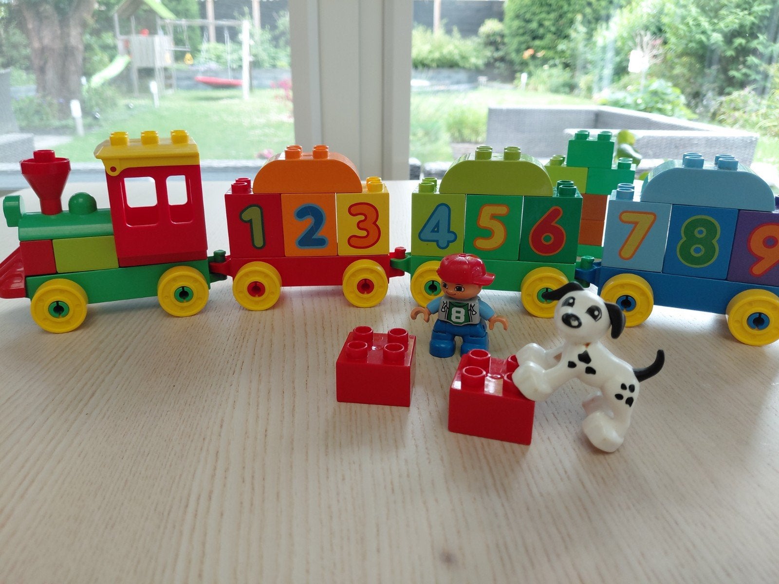 Duplo Cijfertrein 10558 met poppetje en hondje, Kinderen en Baby's, Inclusief minifiguren, Gebruikt, Ophalen of Verzenden, Duplo