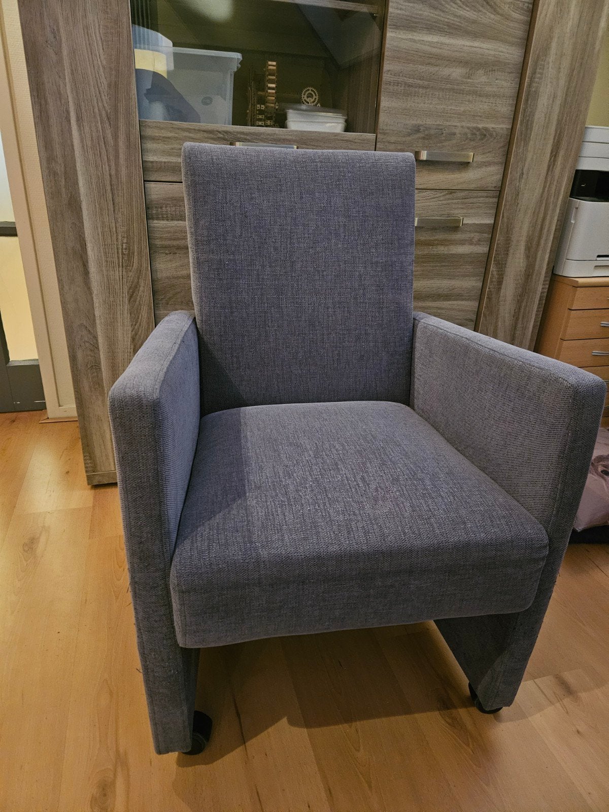 stoel voor bij eettafel, Ophalen, Gebruikt, 75 tot 100 cm, Stof