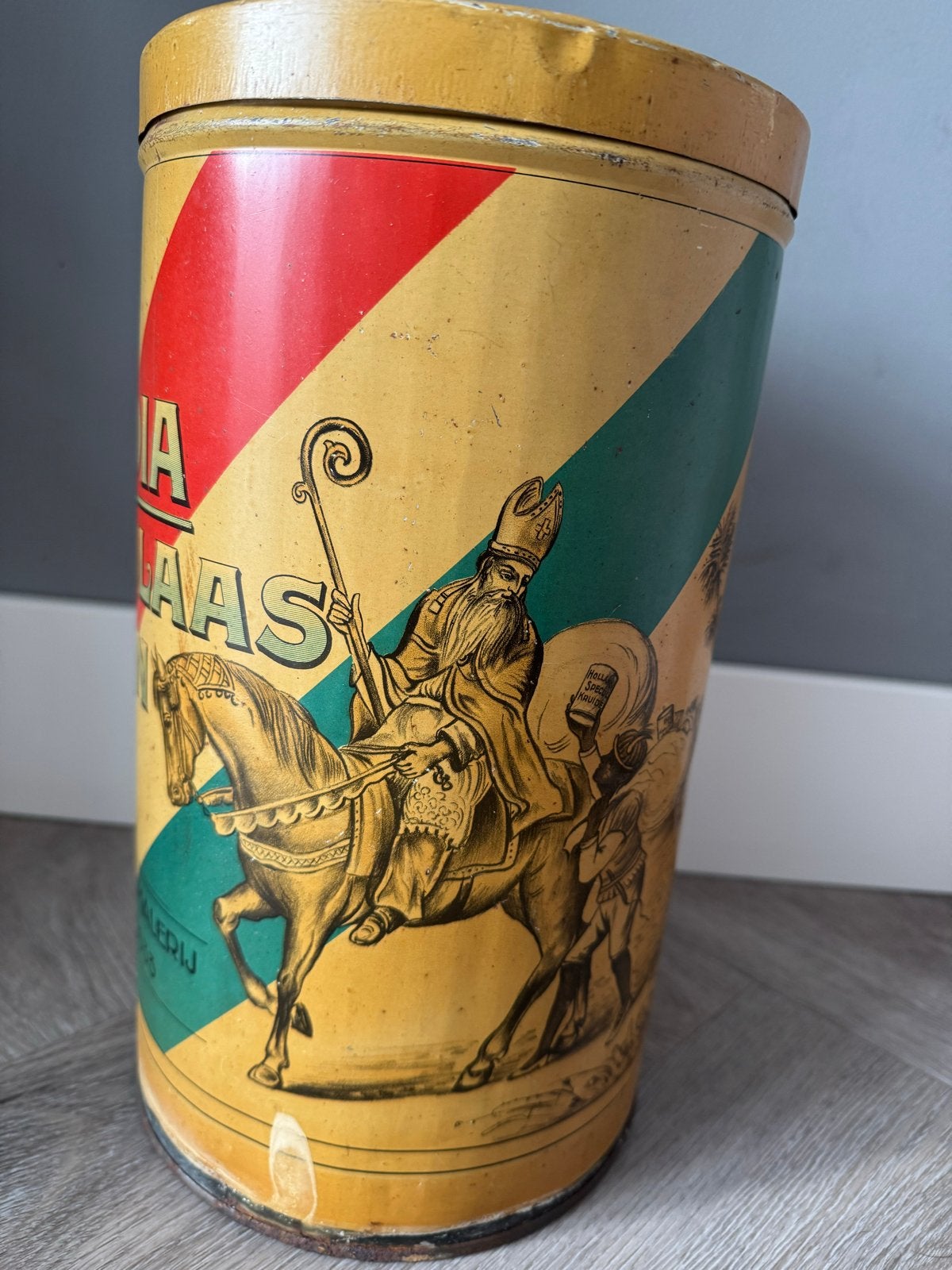 Vintage blik sinterklaas jaren 50/60, Diversen, Sint, Gebruikt, Verzenden, Sint