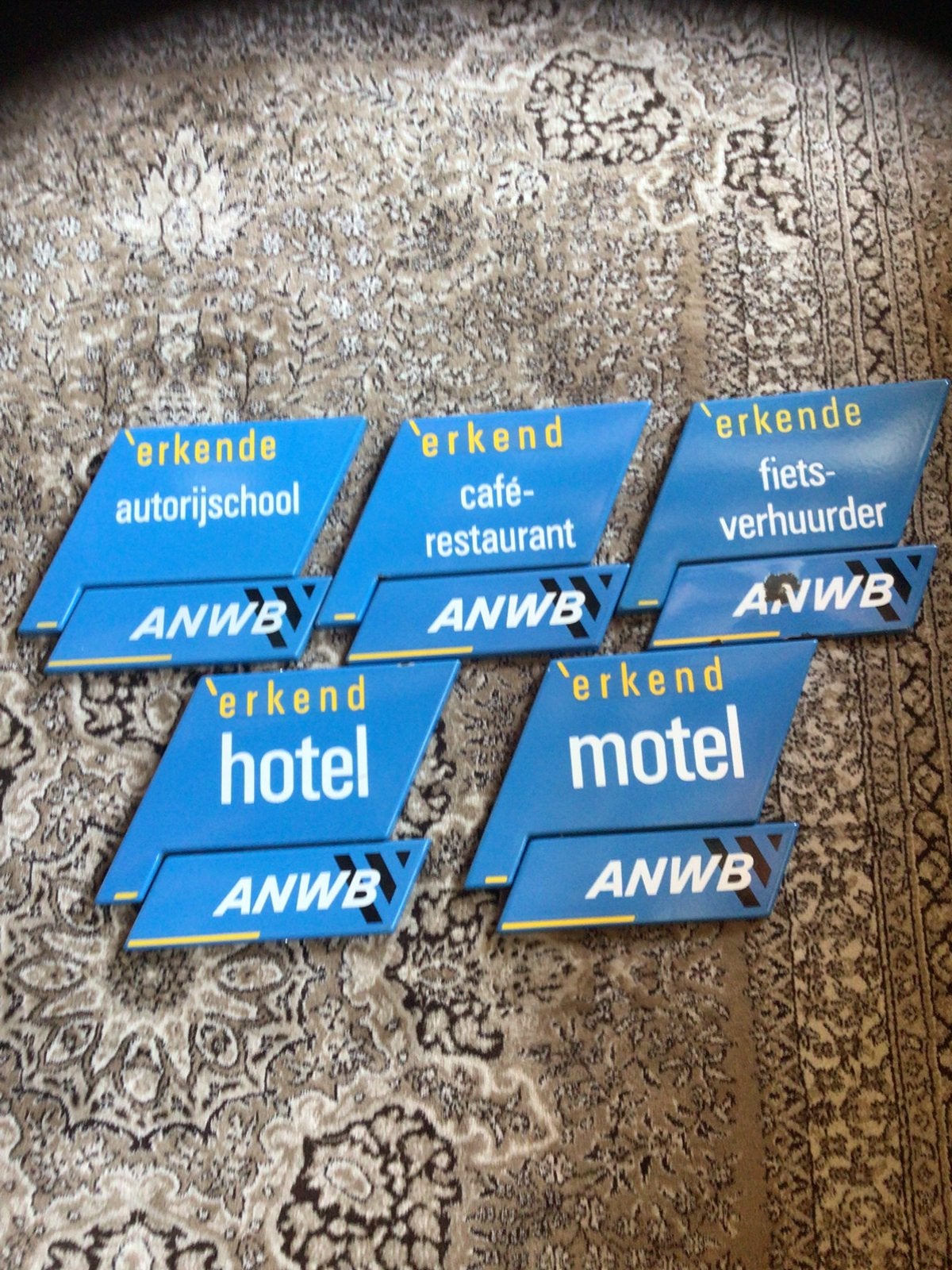 Emaille borden ANWB, Ophalen of Verzenden, Zo goed als nieuw, Reclamebord