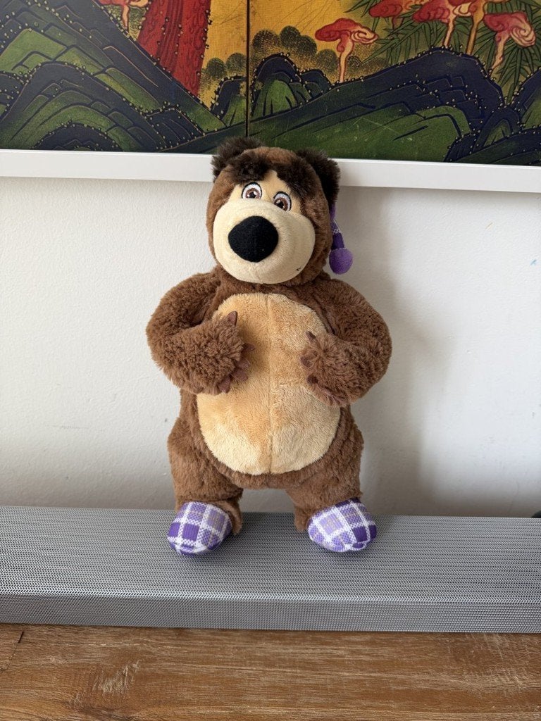 Masha en de Beer knuffel Beer pluche 40 cm nieuw, Ophalen of Verzenden, Nieuw, Beer