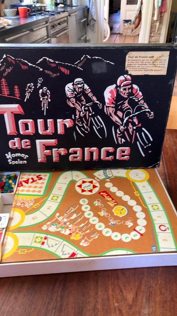 Tour de france Homas bord spel 1960, Antiek en Kunst, Antiek | Speelgoed, Ophalen of Verzenden