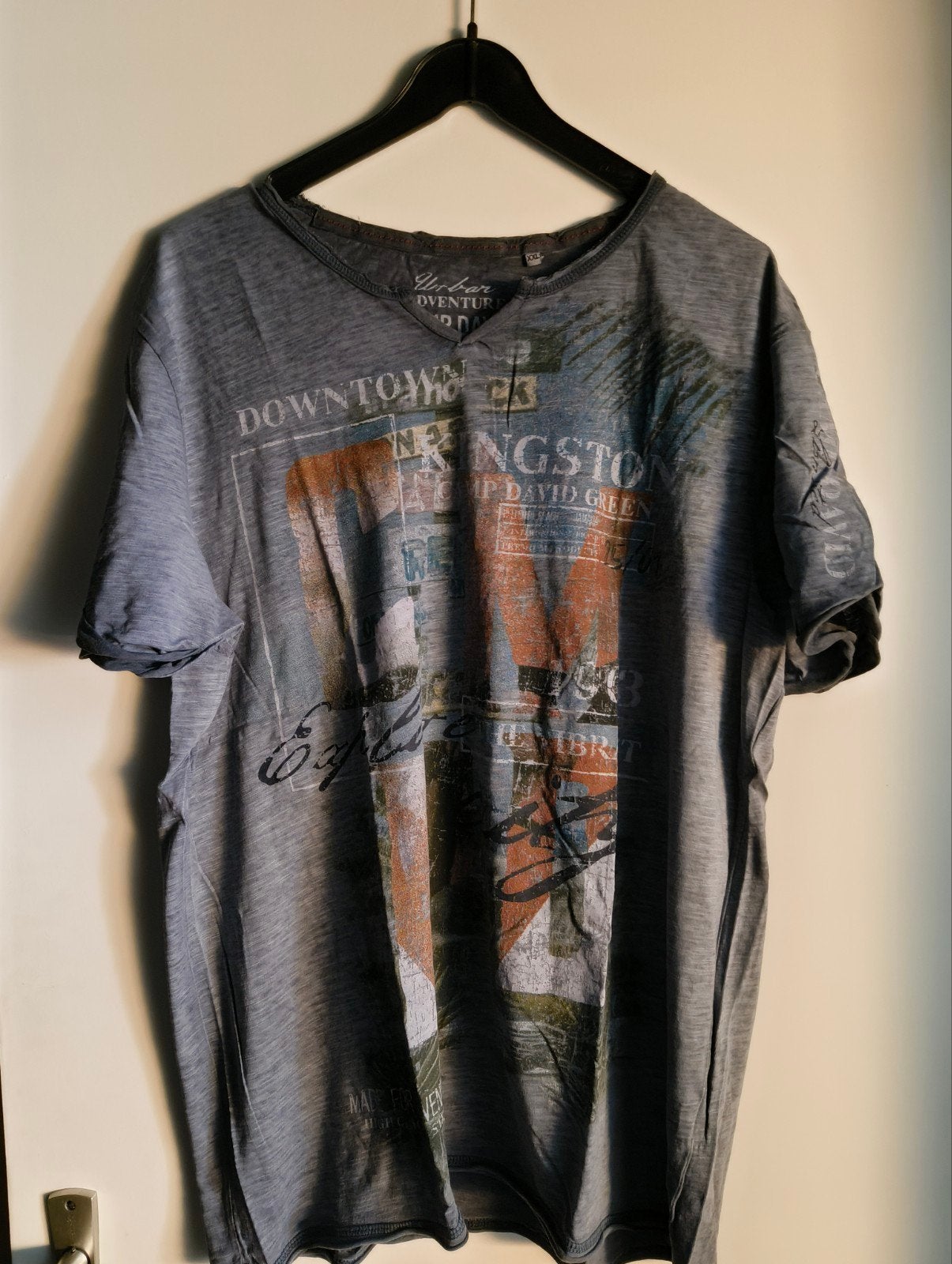 Camp David T-shirt - Maat XXL, Overige maten, Ophalen of Verzenden, Grijs, Gedragen