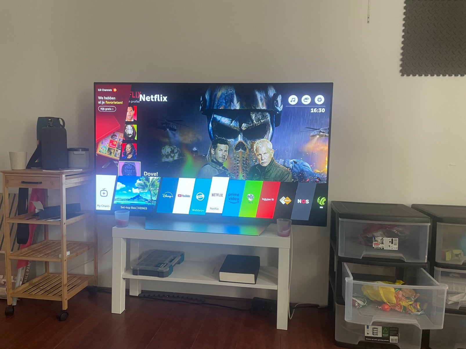LG smart oled55c7v 50 inch, Ophalen, Zo goed als nieuw, Overige merken