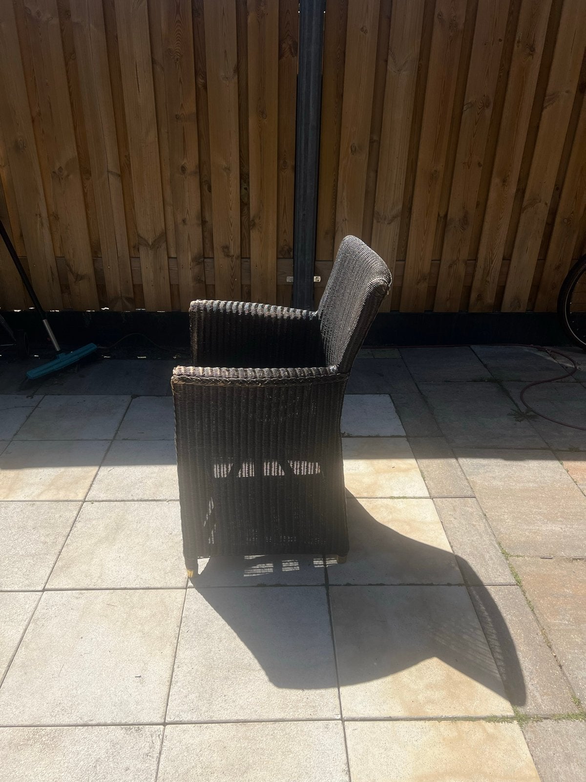 SM Design Lloyd Loom stoel - Donkerbruin, Ophalen, Gebruikt, Bruin, Riet of Rotan