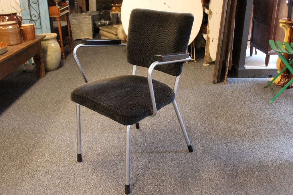 Brocante - Fraaie Vintage bureaustoel!, Ophalen, Gebruikt, Grijs, Bureaustoel
