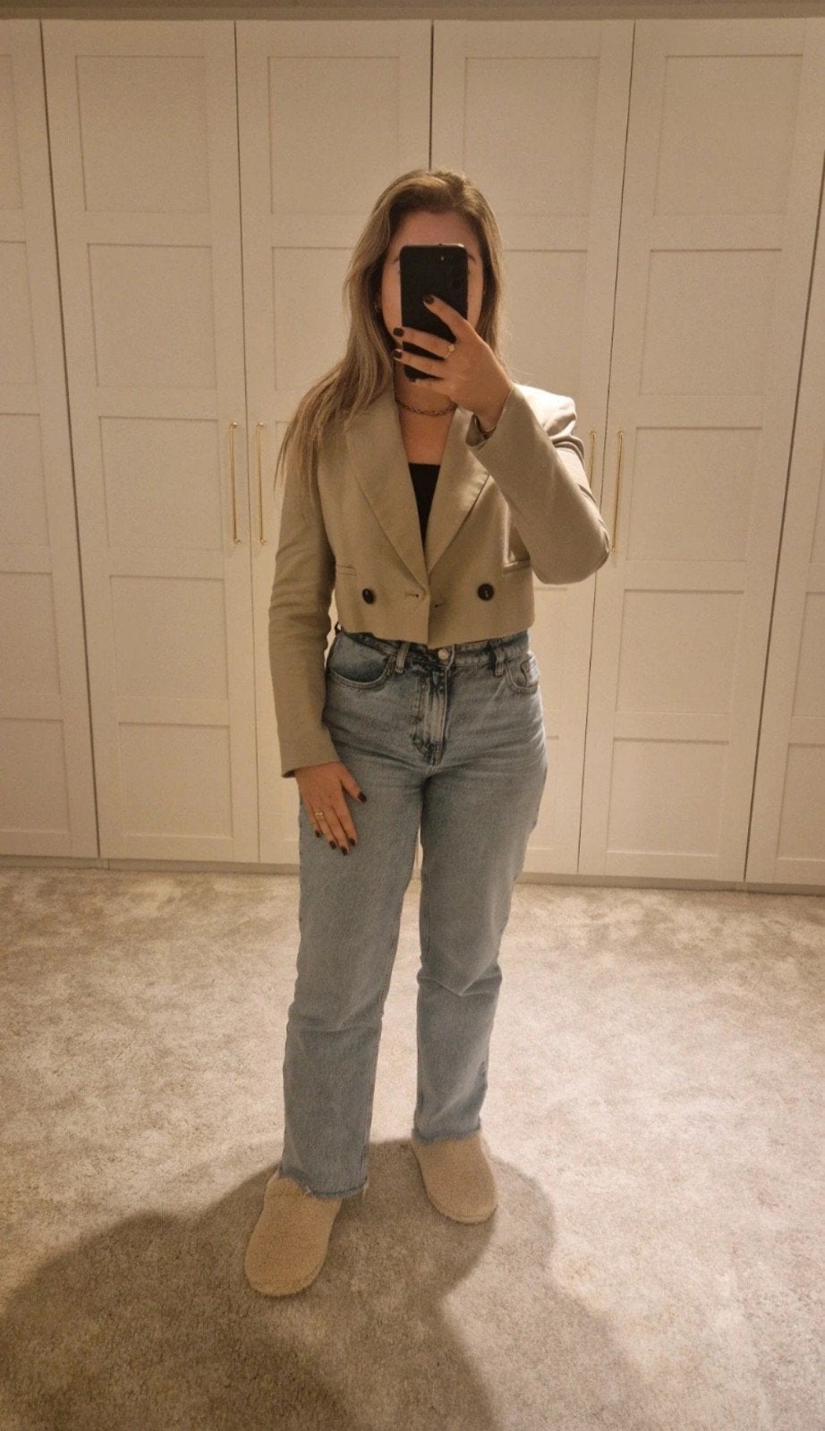 Zara korte Blazer Beige Maat S, Kleding | Dames, Ophalen of Verzenden, Zo goed als nieuw, Jasje, Maat 36 (S)