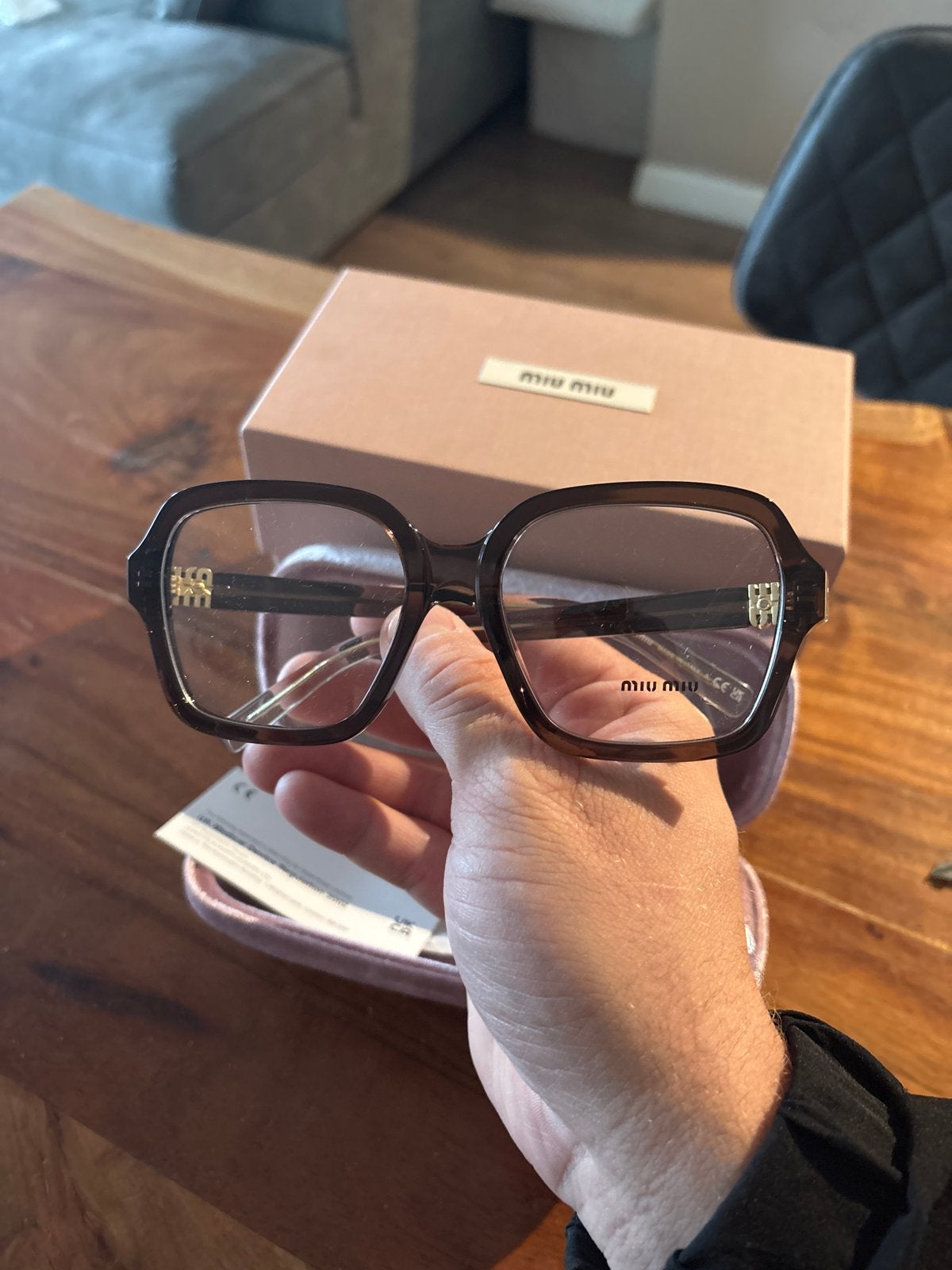 Miu Miu Bril unisex, Overige merken, Bruin, Ophalen of Verzenden, Zo goed als nieuw