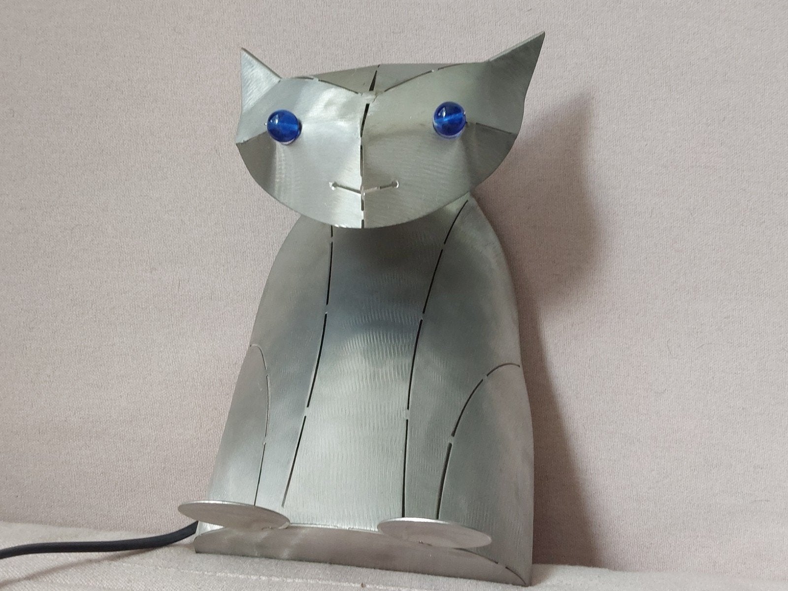 RVS KAT LAMP MODEL KATZE REINHARD STUBENRAUCH RAAK DESIGN, Ophalen of Verzenden, Design