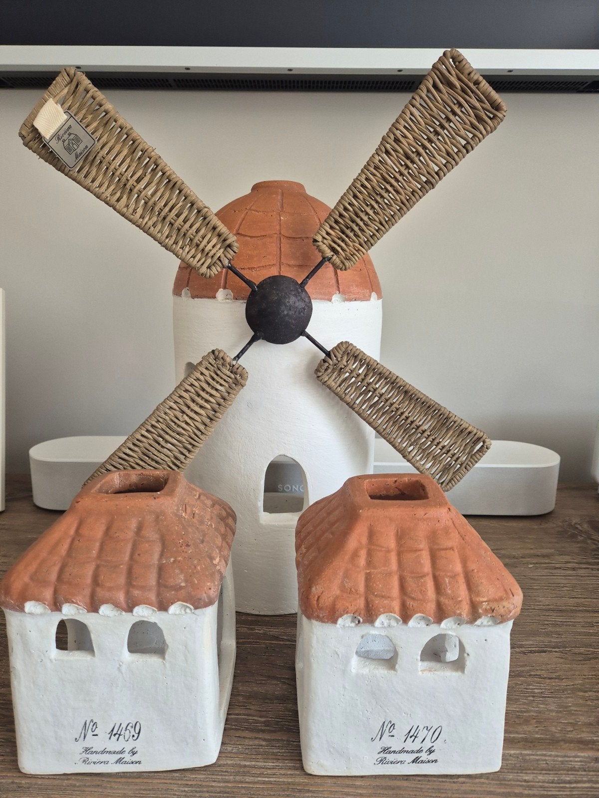 Riviera Maison molen met bijpassende huisjes, Huis en Inrichting, Ophalen, Zo goed als nieuw
